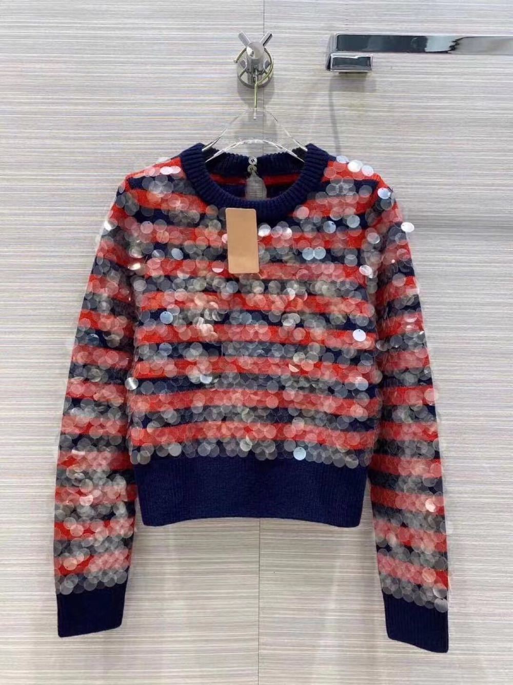 

Knitted Shirt 2021 New Style for Autumn Winter Alternative Striped Sweater Designer Luxury Woman Clothes Nbv2, The shown in figure