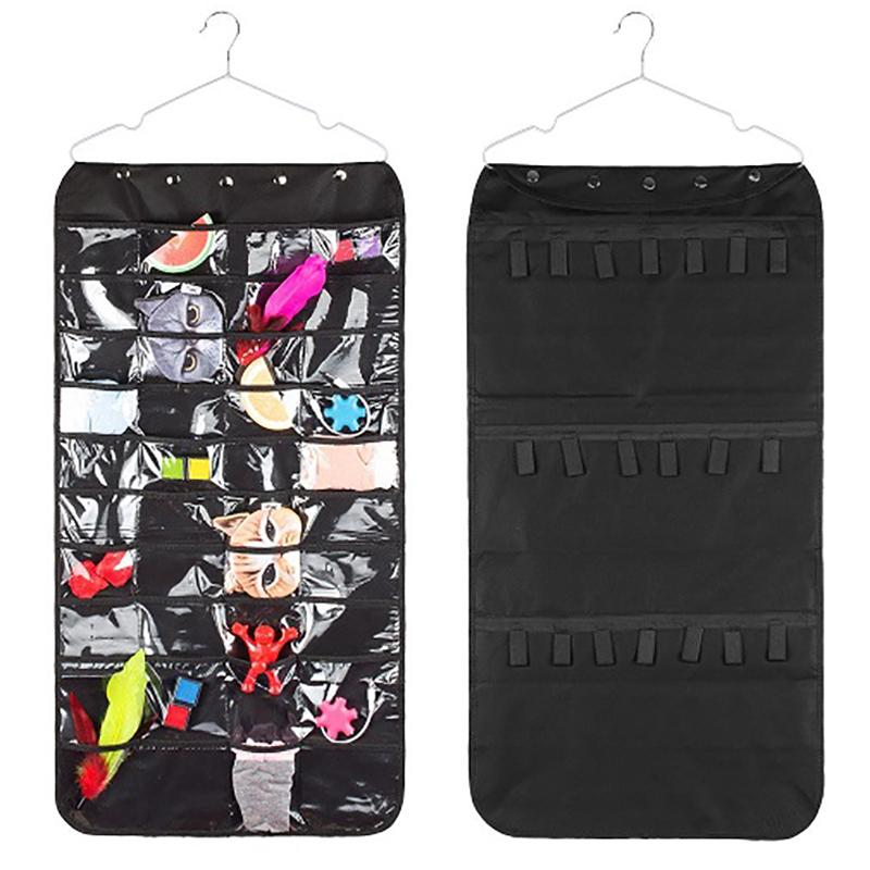 

80-Pockets Jewelry Organizer Travel Hanging Storage Bag Closet Accessory Organizer Folding Necklace Jewelry Pouch Display Holder