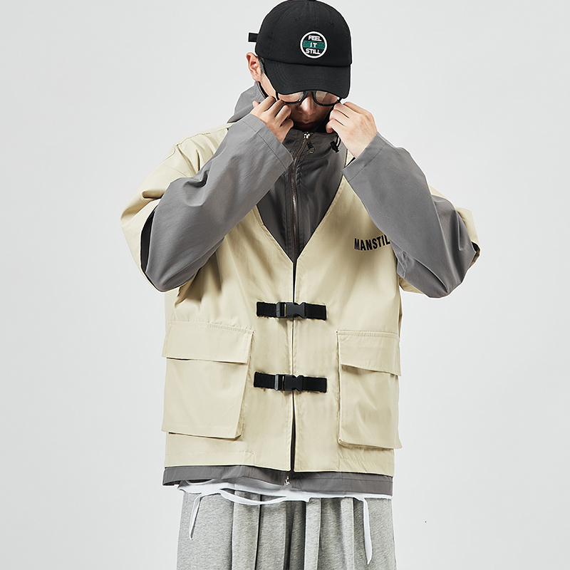 

2021 New Janpan Style Bigger Pocket Black Spring Autumn Jacket Men's Streetwear Bomber Clothes Plus Oversize M-5xl G0qt, Jk66 1