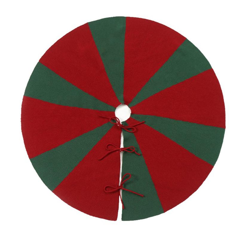 

Christmas Tree Skirt 48 Inch Large Red Tree Thick Knitted Skirt Christmas DIY Decorations Festival Household Supplies