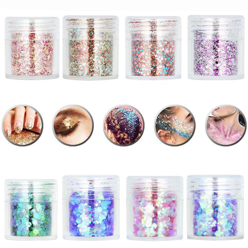 

1Box Mix Size Nail Glitter Powder Sequins Nail Sparkles Shiny Makeup Glitter Dust Art Decorations