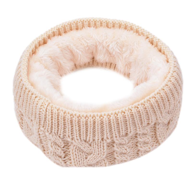 

Women Men Scarf Woolen Winter Warm Collar Knitted Shawl Soft Neck Scarves Thick Fleece Inside Super Elastic Snood foulard A40