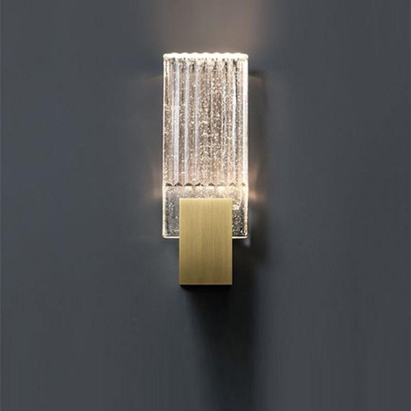 

Post-modern luxury crystal wall lamp nordic creative bedroom bedside wall light fixture living room corridor stairs sconce