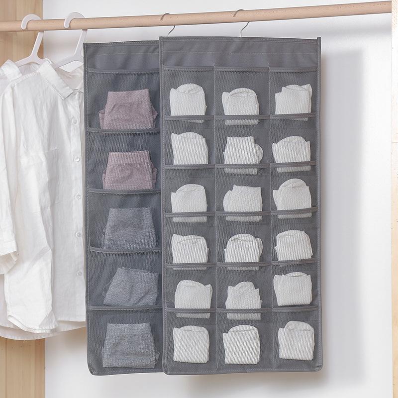 

Dormitory Underwear Socks Storage Bag Oxford Clothes Sundries Hanging Bags Wardrobe Bra Organizer 30 Grids Underwear Container, C 30 grids