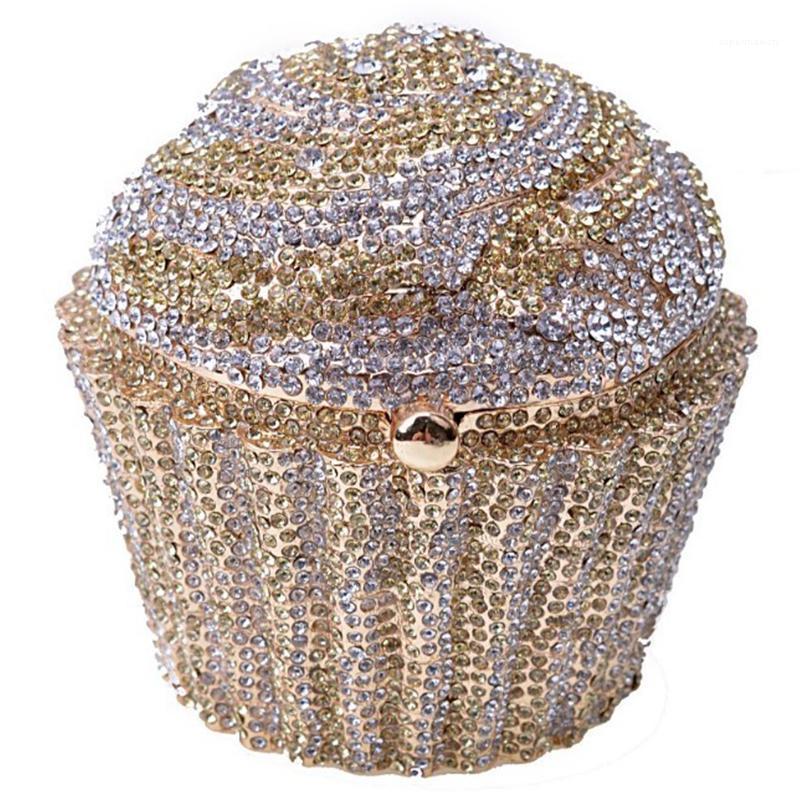 

High Quality Purple/Gold Evening Clutches For Wedding And Party Purse Cake-Shaped Women Shoulder Handbags Mini Coin Purses1