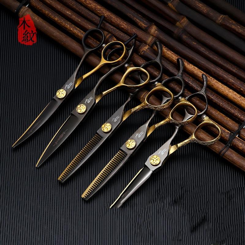 

6 Professional Hair Salon Structure Scissors Set Cutting Barber Haircut Thinning Shear Scissors Hairdressing Hair Tools