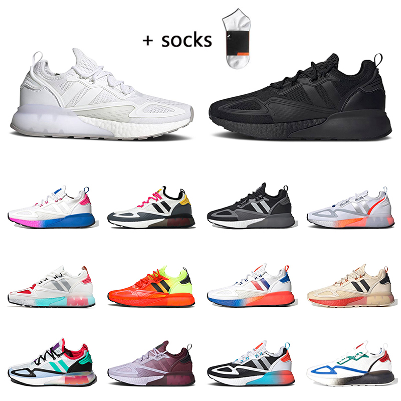

ZX 2K 2022 Spring Breathable 4D Running Shoes Sports Classic Triple Black White Metallic Silver Solar Yellow Red Hazy Rose Gaming Pack Mens Women Sneakers 36-45, D23 36-40