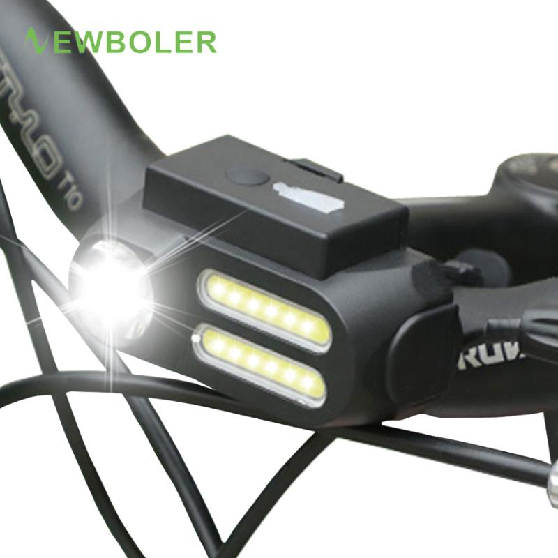 

NEWBOLER 1200mAh Bicycle USB Rechargeable Bike LED Light Set Front and Back Lights Waetproof Cycling Headlight Mount