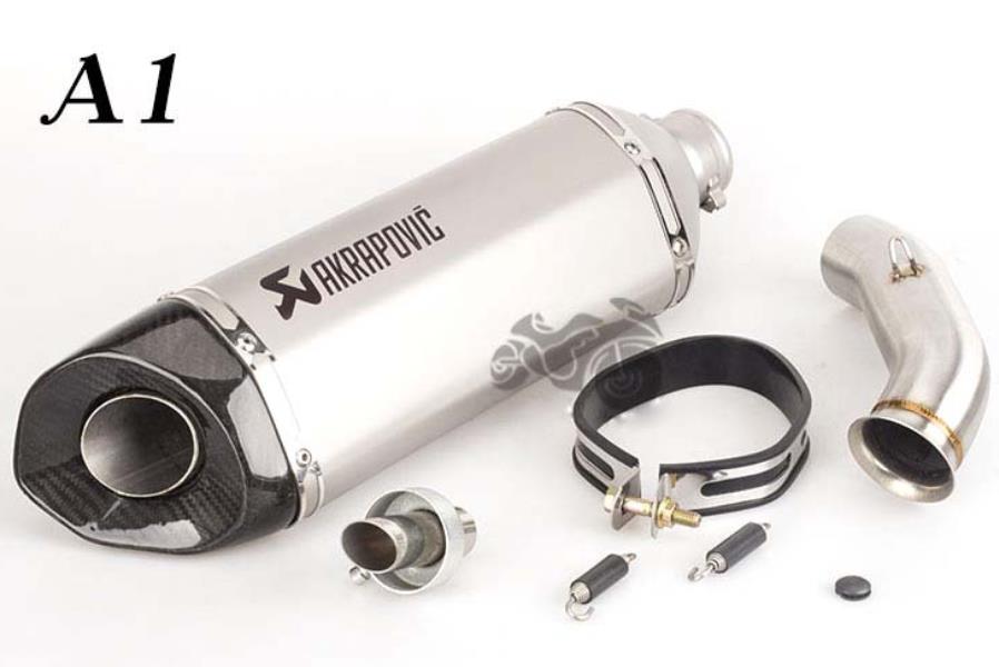 

Suitable for motorcycle modification sports car tone RC 390 carbon fiber head imitation titanium hexagonal exhaust pipe large exhaust ex