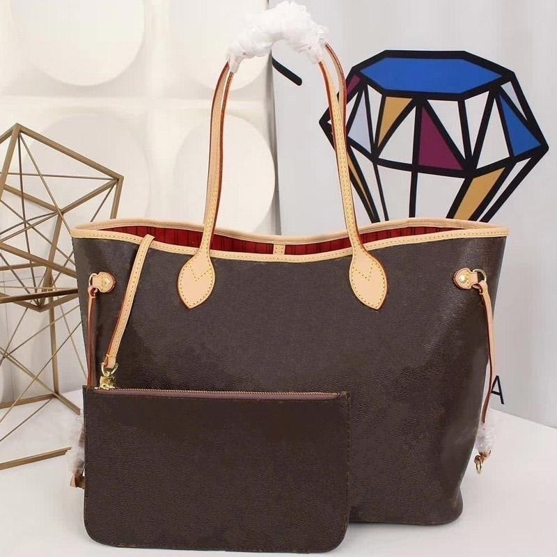 

Designers Top Quality 2pcs/set shopping bags womens handbags flower ladies composite tote PU leather shopping bags clutch shoulder bags