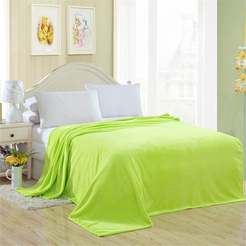 

fleece blanket summer solid color super warm soft blankets throw on sofa/bed/ travel plaids bedspreads sheets