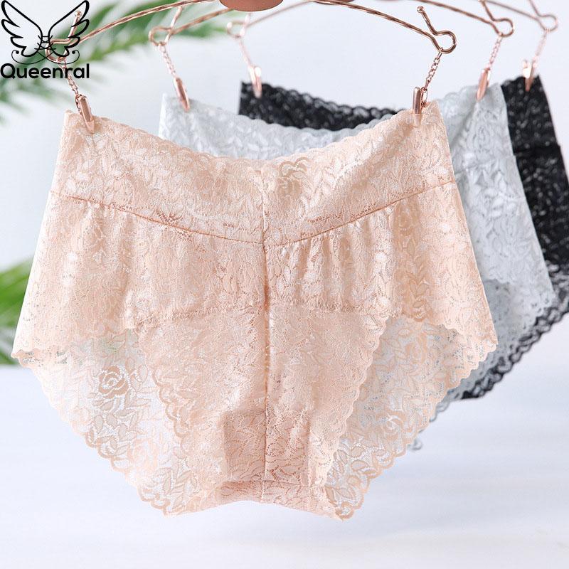 

Jerrinut Sexy Lace Panties For Women Underwear Lingerie Transparent Panties Seamless Briefs Mid Waist Cotton Crotch Panty1, Black