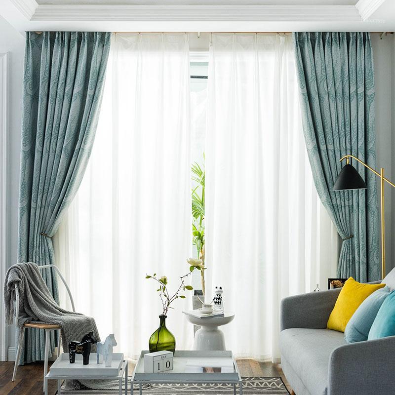 

Redaymade high density vintage blackout curtains for living room, new classical high shade bedroom curtain ( #LRSH1903)1, Gray-purple