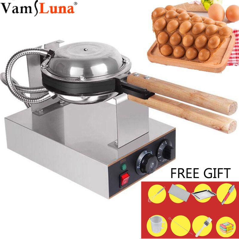 

Waffle Maker Electric Pro Cookie Maker Commercial Kitchen Equipment Bubble Hong Kong Egg Waffle Egg Cake Baker Oven