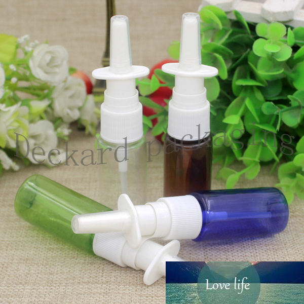 

100pcs 15ml Medical Spray Bottle with Nasal Sprayer Clear Mist Medicine Liquid Containers 15ml plastic Empty Bottles