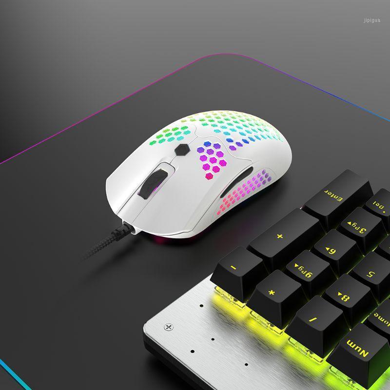 

M5 Hollow-out Honeycomb Shell Gaming Mouse Colorful RGB Backlit Light Wired Mice1