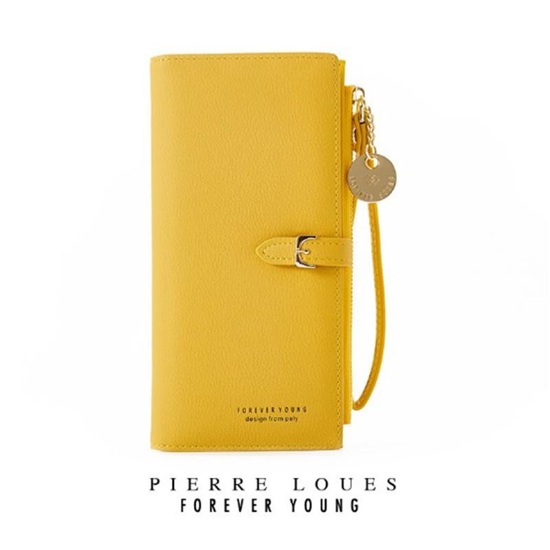 

wallet women leather female walet women long PU Leather zipper purse Women's ladies phone money bag card holder purses Hand bag, Black