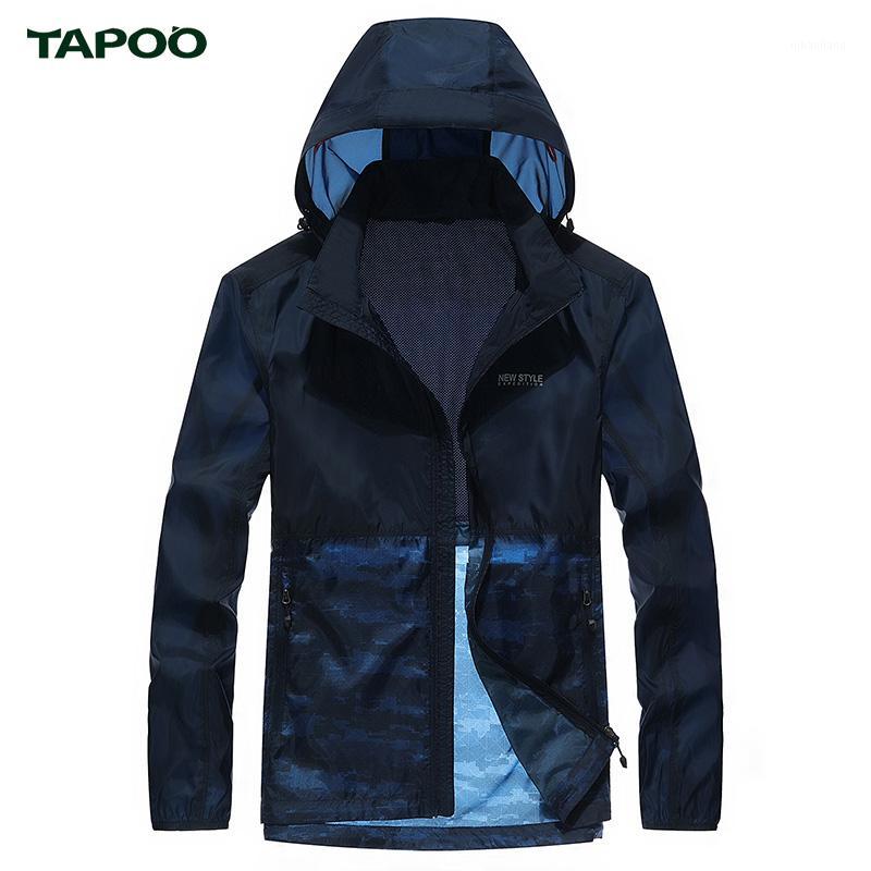 

TAPOO Summer Men Jacket Loose Breathable Skin Clothing Long Sleeves Hooded Plus Size Sunscreen Clothing Light Grey Royal Blue1, Royal blue
