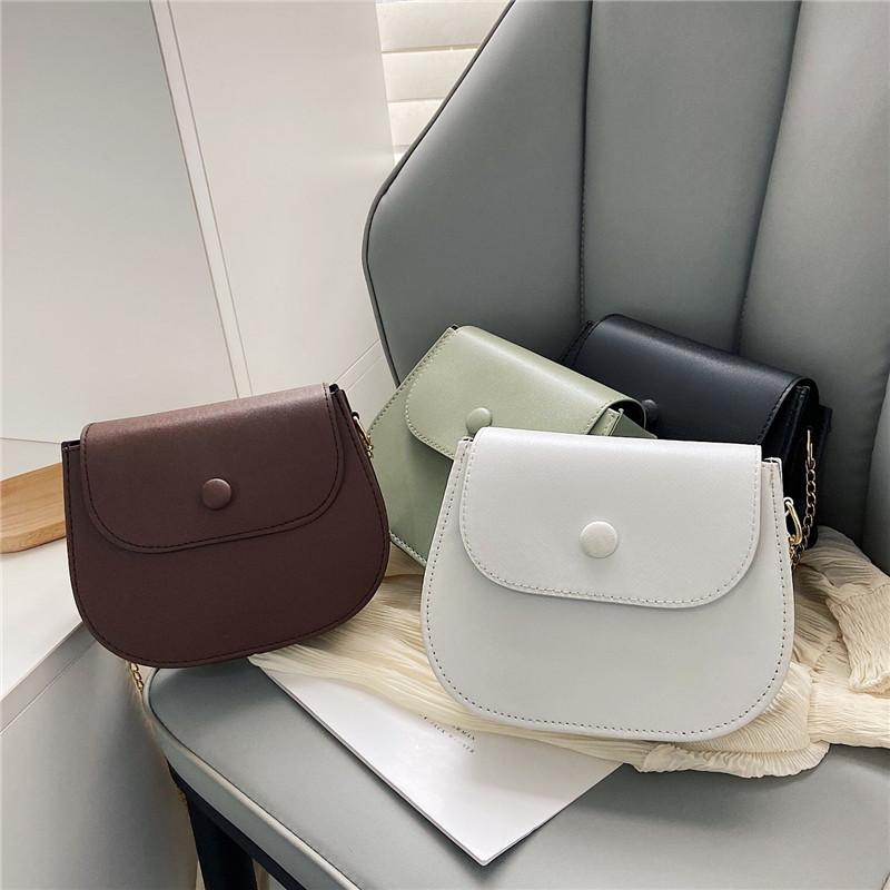 

New style women's bag cross half round flip messenger bag