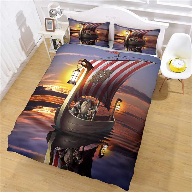 

Lone Sail in The Sunset Duvet Cover Sets Microfiber Bed Cover Pillowcase,Bedding Set,Adults Kids Bedroom Decor Home Bed Sets, As pic