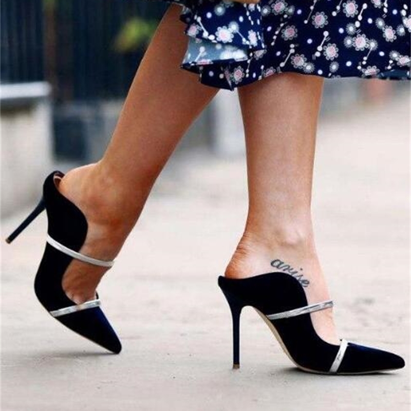 

2021 Designer Dual Slingback Celebrity Sandals in Camurole Shoes From Women with Foot Point 903u, The picture