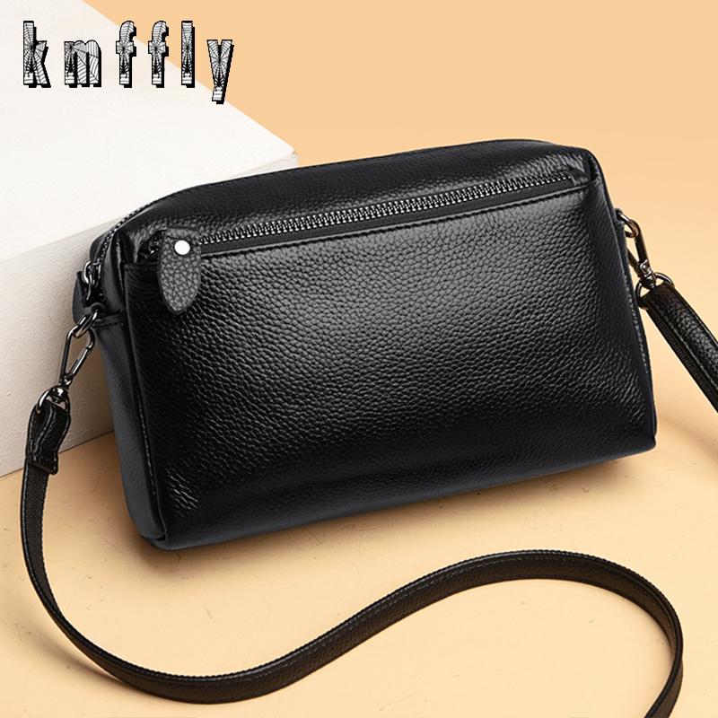 

2021 Winter Style Leather Luxury Handbags Women Bags Designer Ladies Shoulder Crossbody Bags For Women First Layer Cowhide, Black