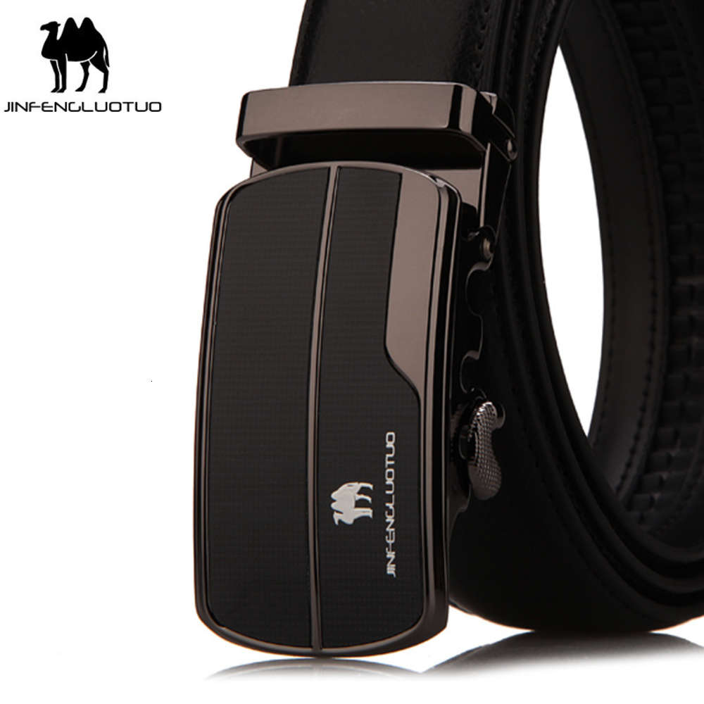 

Golden Camel new product launch men's automatic buckle pure leather belt men's belt versatile leather trouser belt, Black