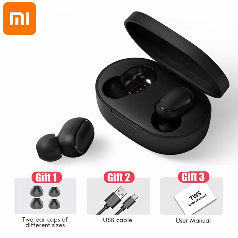 

Xiaomi Redmi AirDots 2 Global Version In Ear Bluetooth 5.0 Wireless Bass Stereo Earphones With Mic Handsfree Earbuds AI Control, Black