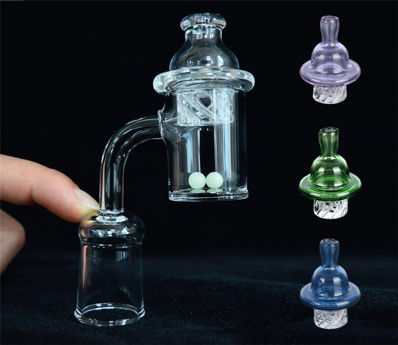 

cheapest Quartz Banger Nail with Thick Bottom Domeless Quartz Nail 10mm 14mm 18mm with Spinning Carb Cap and Terp Pearl in stock
