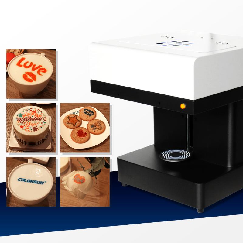 

Colorsun Coffee Printer cake Printing machine inkjet Printer Selfie coffee printing machine with edible ink