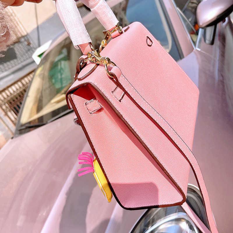 

Facotry Women Luxurys Handbag Bag Women's Bag 2021 New Leather kellyss Second Generation Mini Fashion Hand Versatile One Shoulde Ynj Hermè s, Red