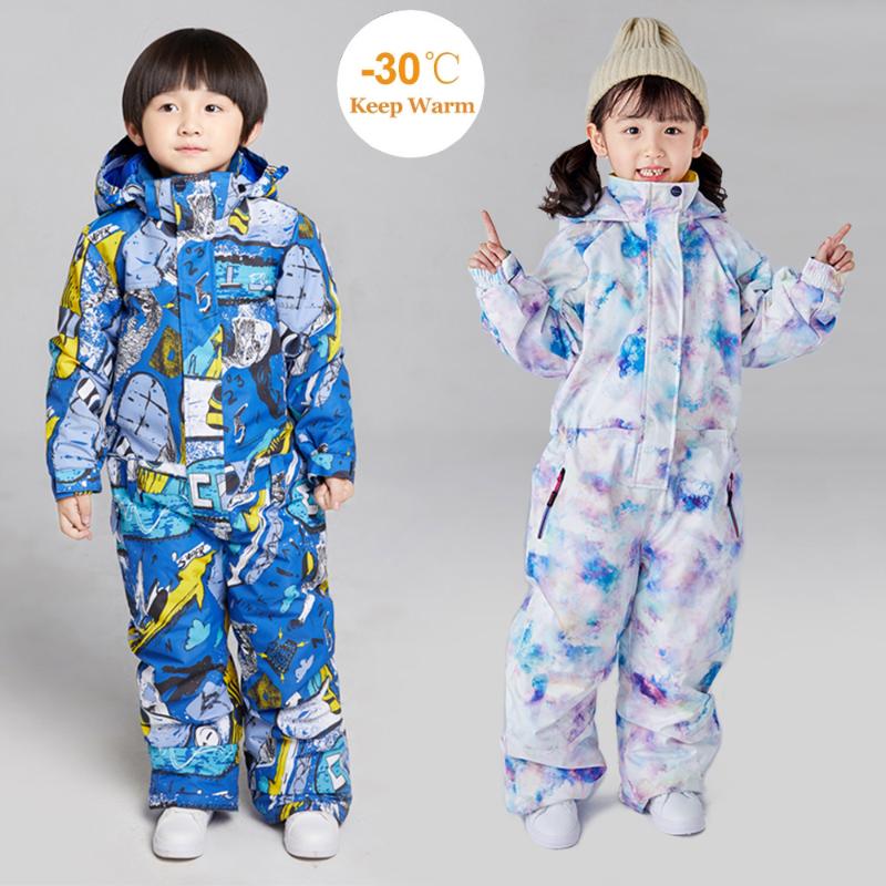 

Ski Jacket Kids Winter Ski Suit Windproof Girls And Boys Snowboard Pants Set Snow Outdoor Sports Skiing Children Warm Jacket Set, Girl color 3