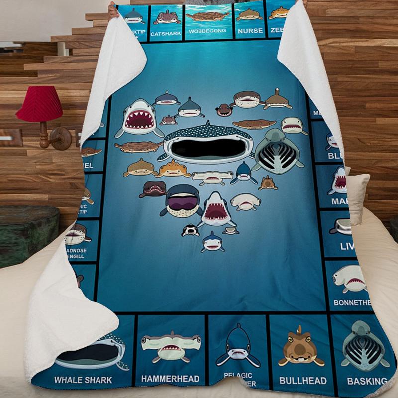 

Marine Life Printing Blanket Comfortable Air Conditioning Blanket Perfect Letter A Gift For Family Friends Lovers
