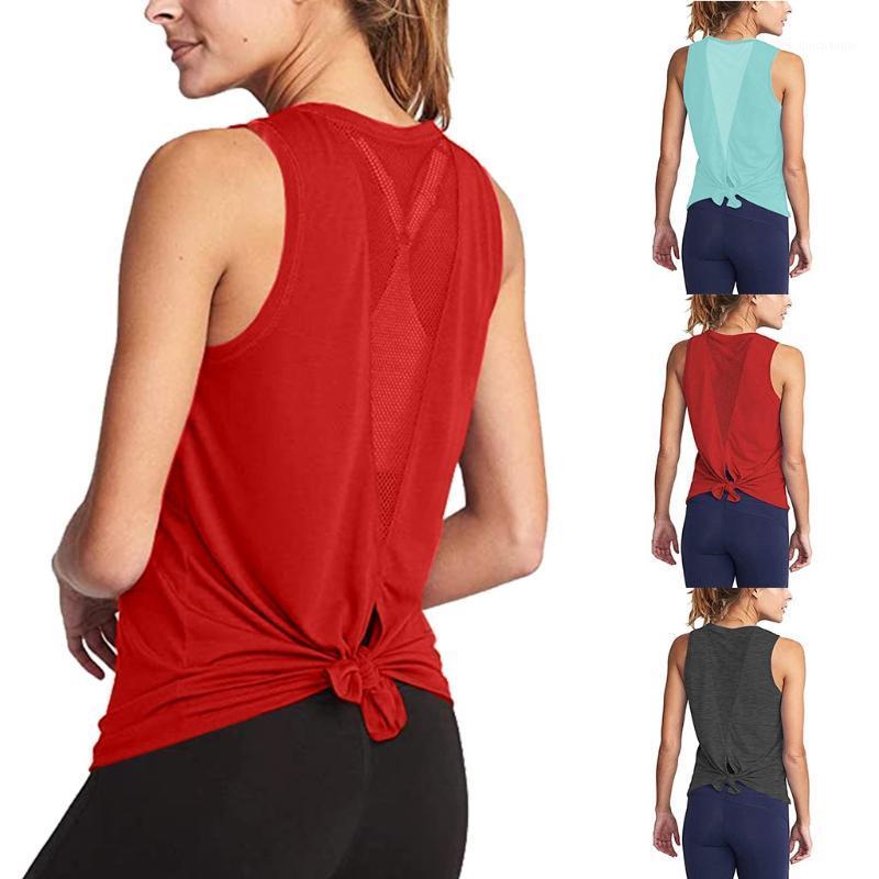 

Women's cotton vest quick-drying sports mesh shirt yoga exercise fitness clothes sports T-shirt sleeveless vest tops sportswear1, Light blue