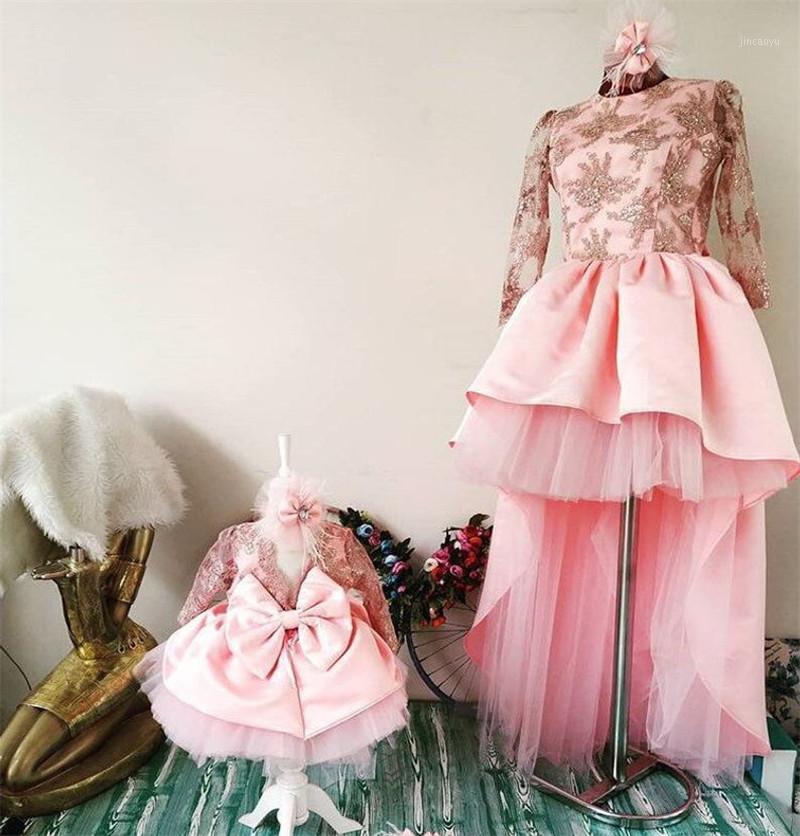 

Gorgeous Flower Girl Dress With Big Bow Mummy Daughter Birthday Party Gowns Kids Formal Wears For Special Occasion1, Only kid