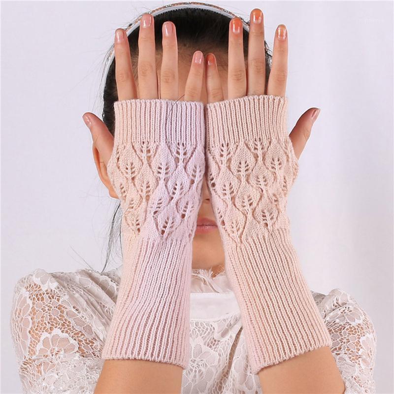 

Knitted Half Finger Women Gloves Winter Warm Touch Screen Solid Gloves Fashion Sleeves Cover Thermal Wrist Cover1