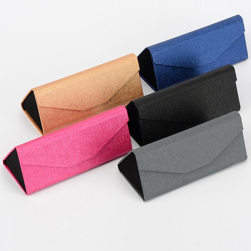 

Foldable glasses Case Easy Take Fashion Eyeglasses Box Eyewear Container Protective Covers For Glasses Spectacle Cases Leather1