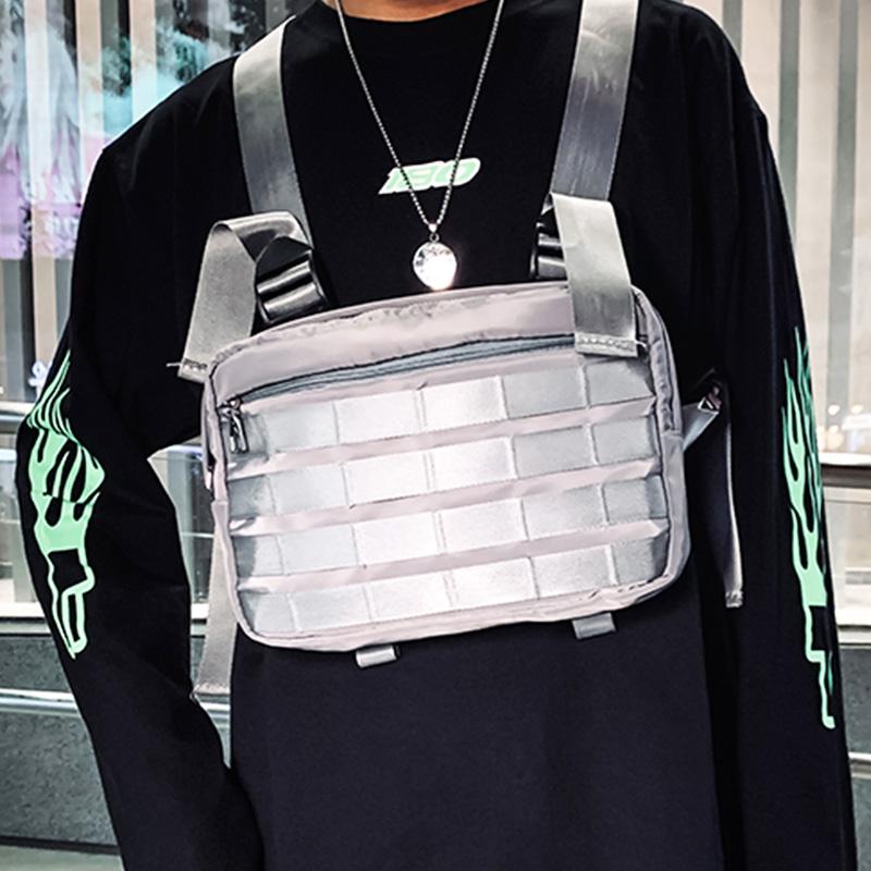 

Tactical Functional Chest Rig Bag Unisex Chest Bags Streetwear Tooling Hip Hop Bag Adjustable Multifunction Vest Waist Pack New, Sky blue