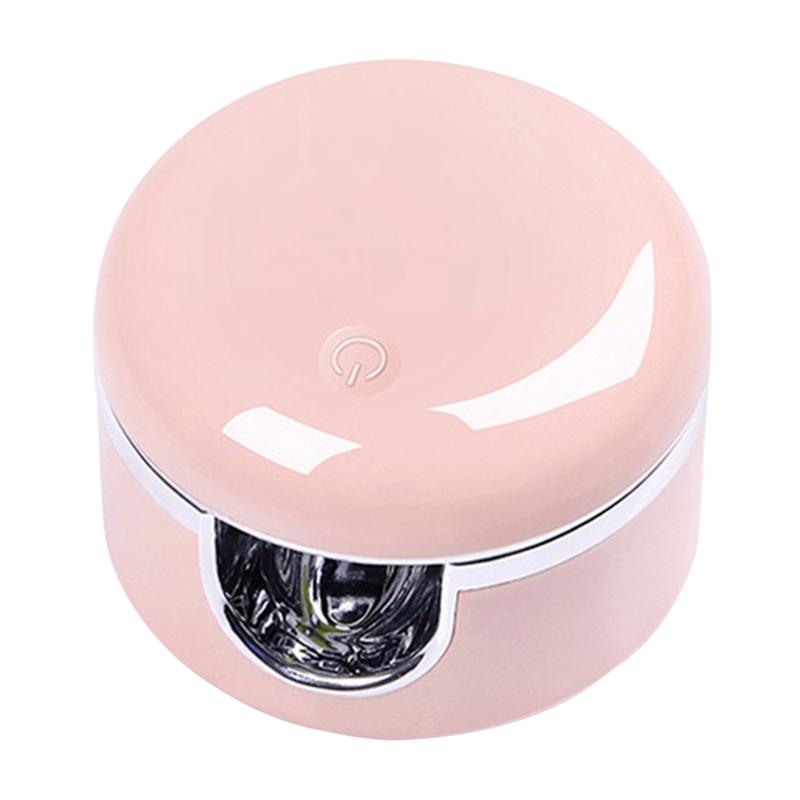 

1Pcs Portable Phototherapy Machine Nail Polish Drying Lamp Smart LED Nail Lamp Mini Dual Light Source, Pink