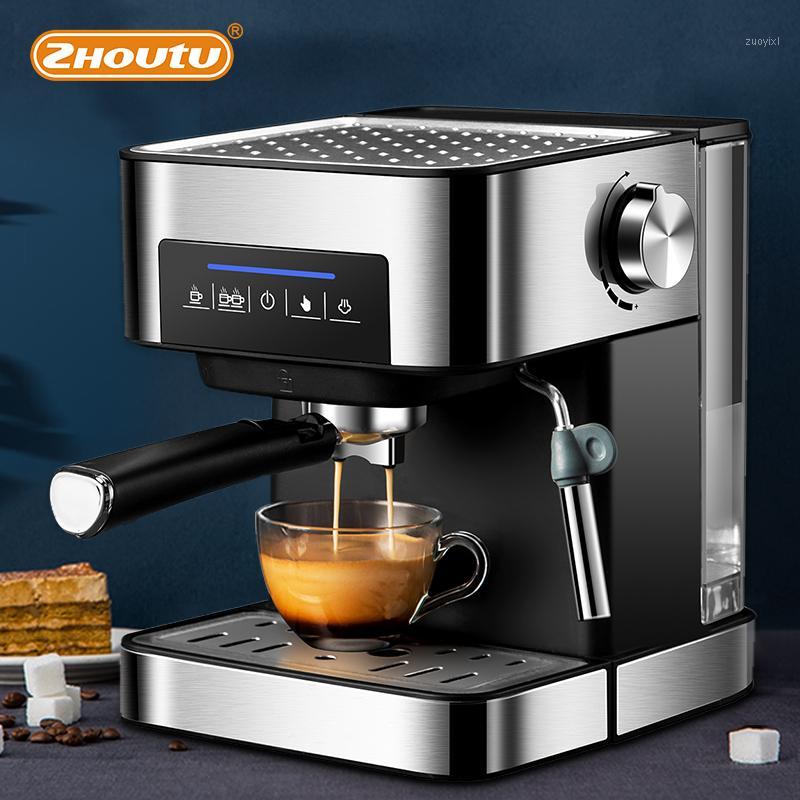 

Zhoutu espresso coffee machine Built-In milk frother 15Bar Coffee Makers 850W cappuccino machine automatic1