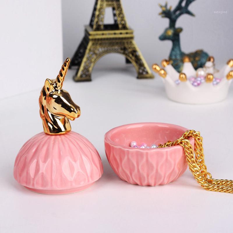 

Animal Ceramic Jewelry Storage Box Wedding Necklace Ring Earrings Organizer Desktop Storage Candy Tank Decoration Craft Case1