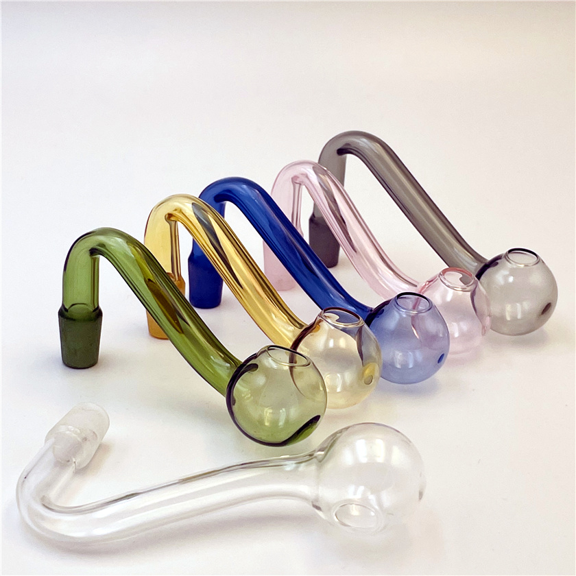 

HOT Oil Burner Thick Glass Pyrex Oil Burner Water Pipes for smoking Clear Glass Tube Water Pipes Cheap Hand Pipe Hookahs