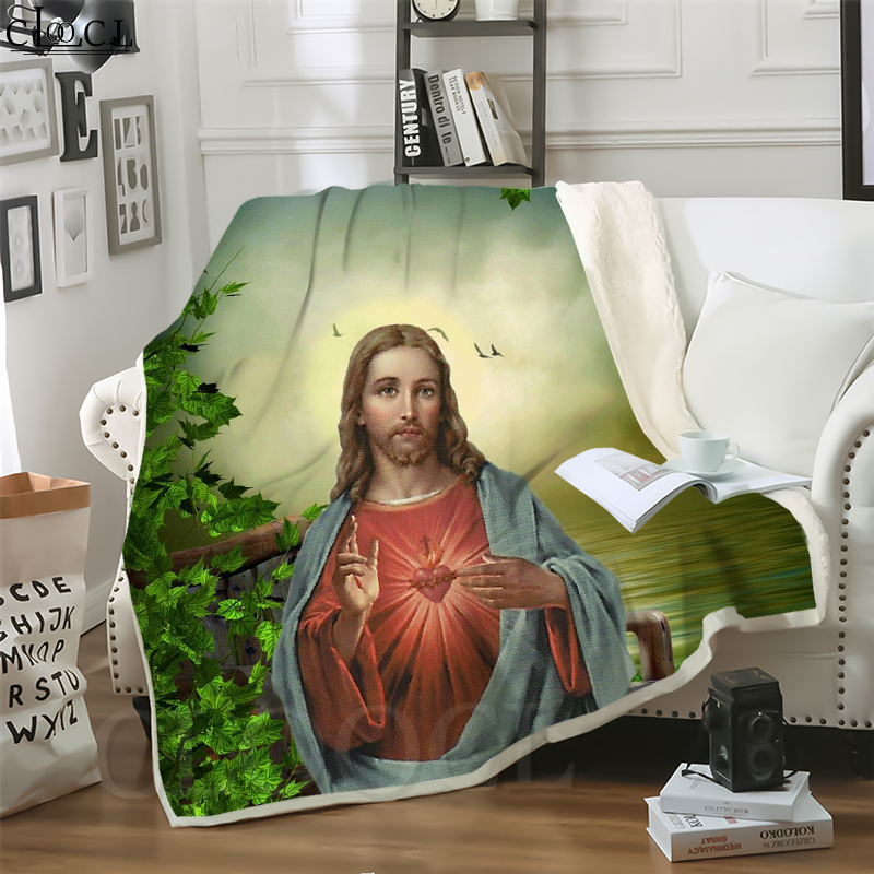 

CLOOCL Hot Christian Jesus Son of God 3D Print Street Style Air Conditioning Blanket Sofa Teens Bedding Throw Blankets Plush Quilt