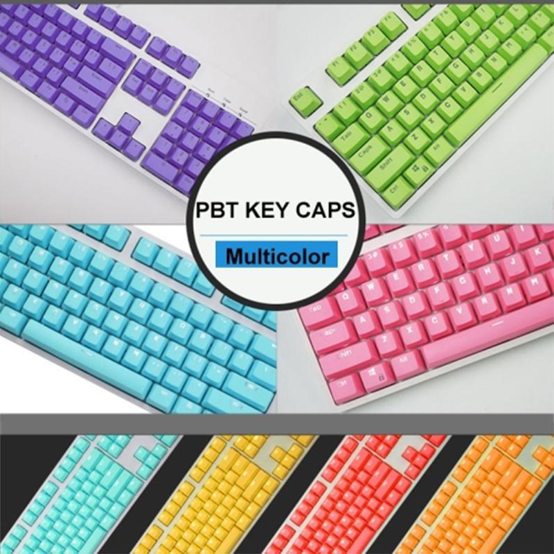 

104 Keys Double Shot PBT Backlit Spacebar Keycaps Gaming Rainbow Keycaps Set for Cherry MX Mechanical Keyboard Key Cap Switches