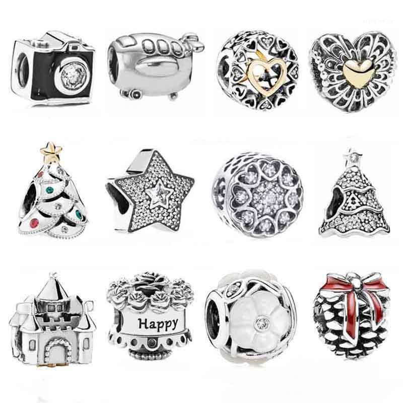 

Other DIY Charm Flying High Aeroplane Christmas Tree Black Camera Birthday Cake 925 Sterling Silver Bead Fit Bracelet Jewelry