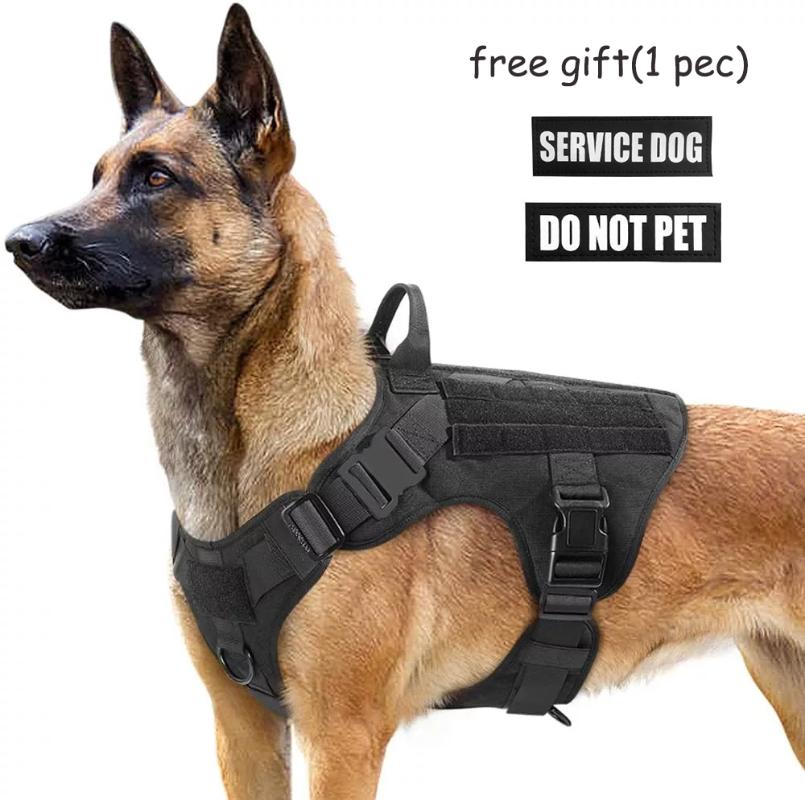 

Tactical Dog Harness And Leash Set Metal Buckle Big Dog Vest German Shepherd Durable Pet Harness For Small Large Dogs Training