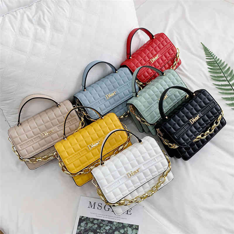 

bag 72% OFF designer Fashion trend single back messenger portable chain small square, White