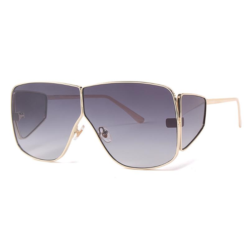 

Women's Oversized Glasses Punk Sunglasses Designer Large Female Sun Glasses One Pieces Lens Folded Sunglasses NX