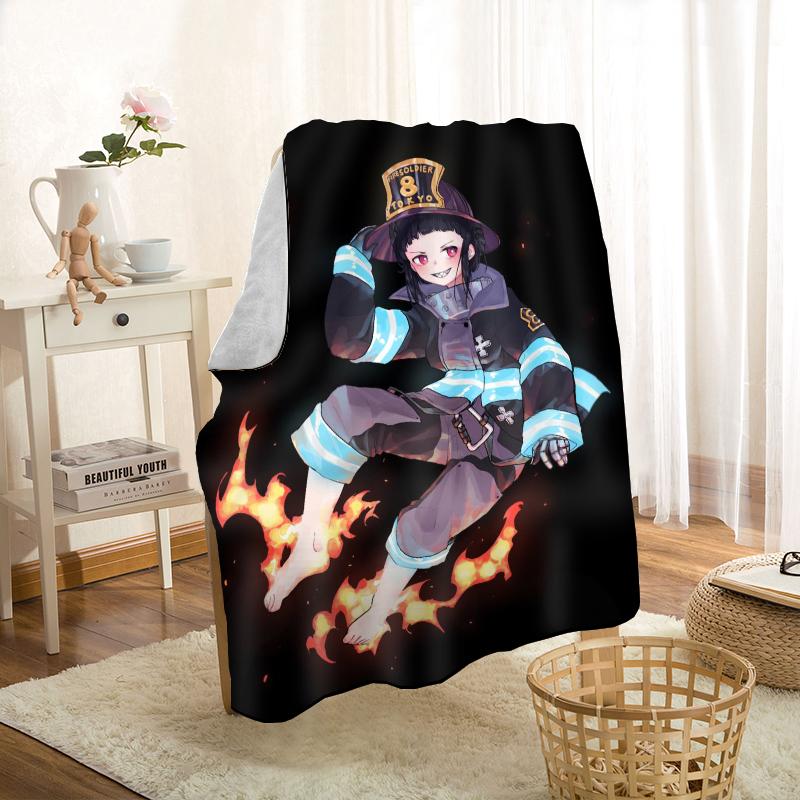 

New Arthur Boyle Fire Force Blankets Printing Soft Blanket Throw On Home/Sofa/Bedding Portable Adult Travel Cover Blanket
