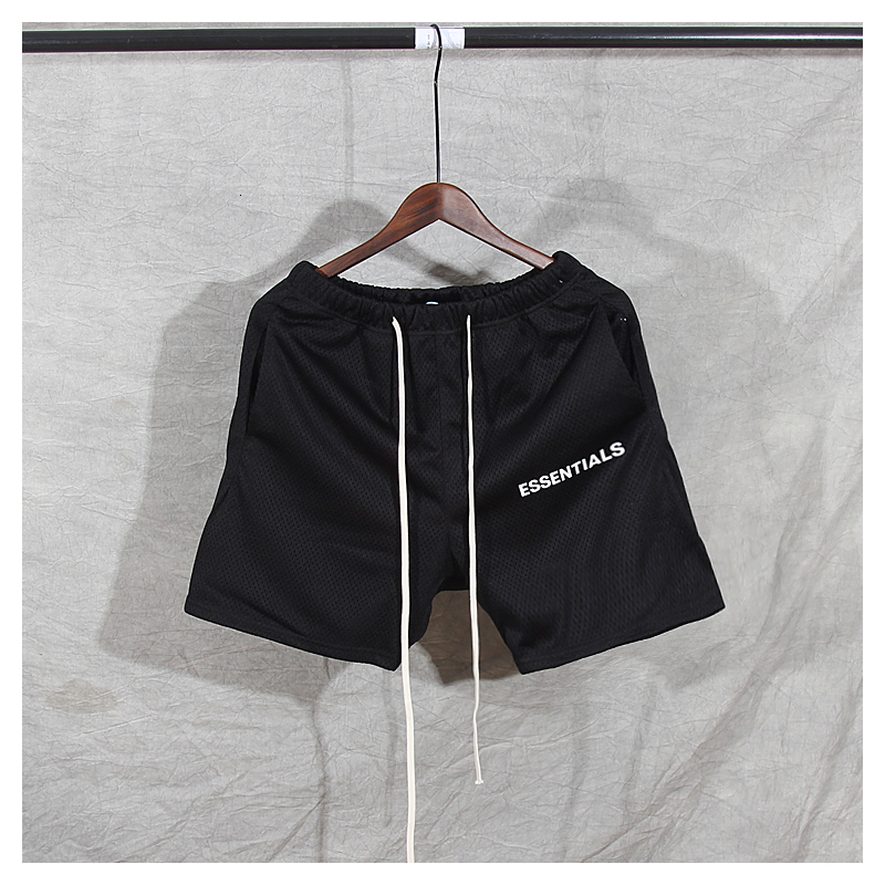 

2021 New High Street Hip Hop Men Women Printed Casual Mesh Shorts Sports Pants Skateboard Five-point Pant Qht5, Beige